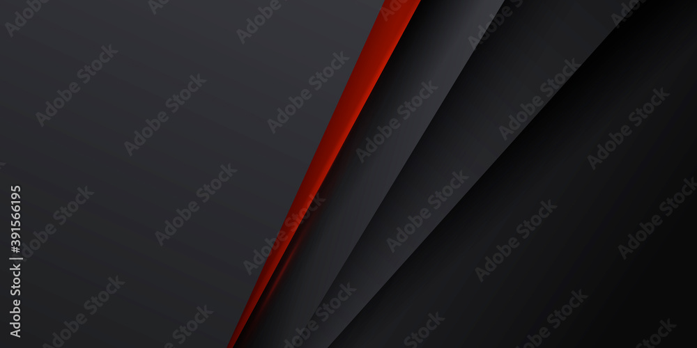 Black tech perforated banner with red waves Black tech perforated banner with red waves