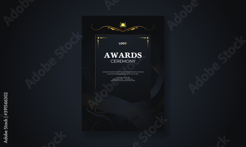 The luxury award ceremony flyer poster design template