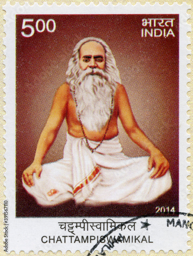 INDIA - 2014: shows Chattampi Swamikal (1853-1924), Social reformer writer, 2014 photo