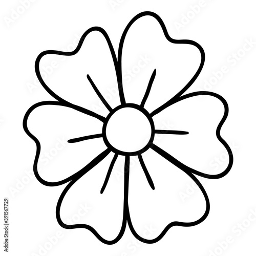 Cute single hand drawn herbal element