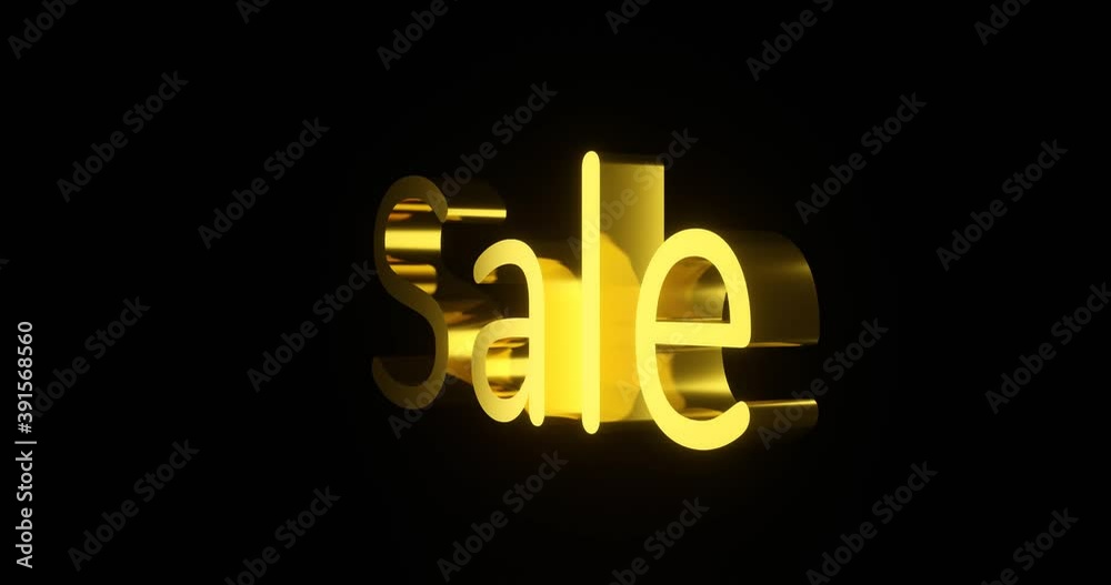 3d render with golden rotation lettering sale 3d render with golden rotation lettering sale