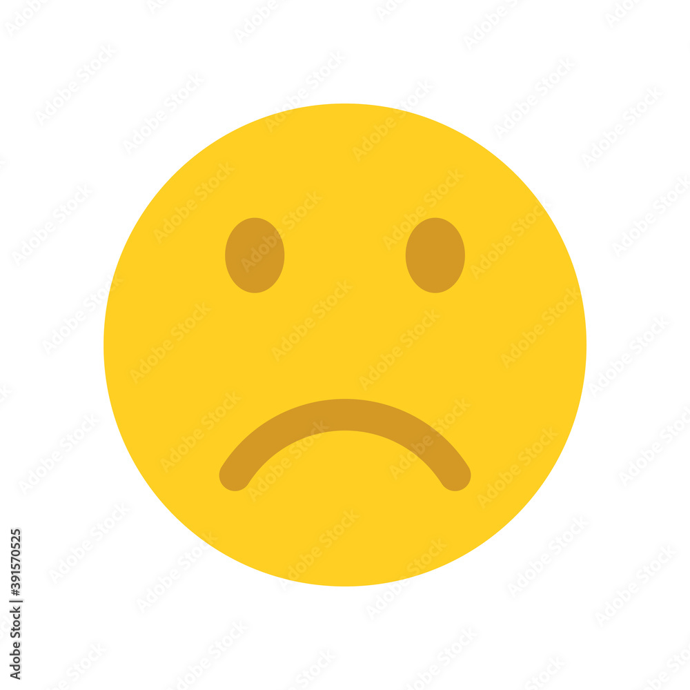 Upset emoji face. Emoticons icon. Upset emoji face. Emoticons icon.