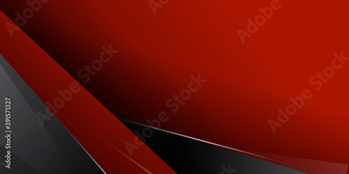 Black red abstract background with glossy element and shiny white ray lines