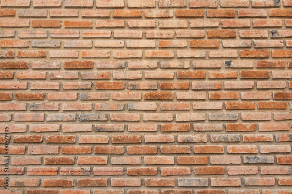 brick walls background and texture. The texture of the brick is orange. Background of empty brick basement wall. brick walls background and texture. The texture of the brick is orange. Background of empty brick basement wall.