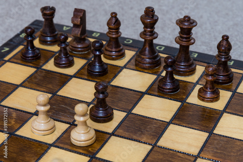 The queen's gambit chess move explained on a chess board