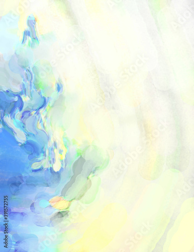 Fototapeta Naklejka Na Ścianę i Meble -  Crazy watercolor random pattern. Creative abstraction. Modern art painting. 2d illustration. Digital texture wallpaper. Artistic watercolored backdrop material.