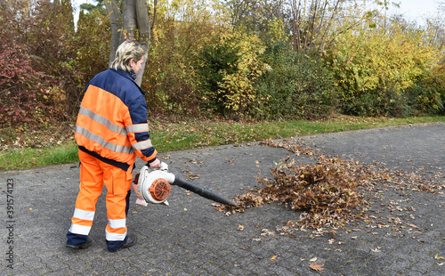 Laub blasen