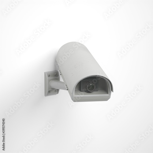 Security Camera CCTV. Surveillance cam isolated on white background. 3d illustration