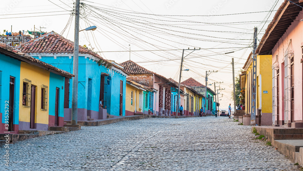 calle de piedras en la ciudad colonial de Trinidad Cuba calle de piedras en la ciudad colonial de Trinidad Cuba