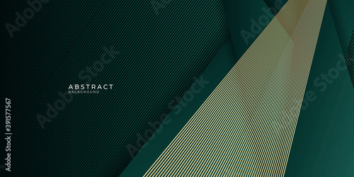 Green gold abstract luxury background. Vector illustration design for presentation, banner, cover, web, flyer, card, poster, wallpaper, texture, slide, magazine