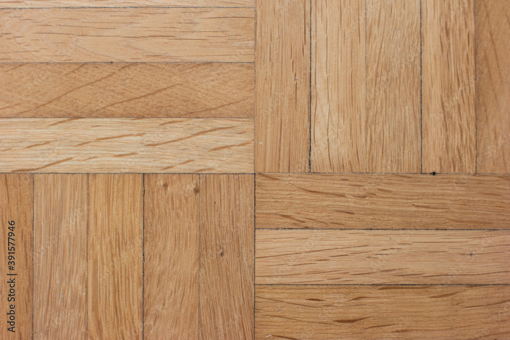 Wood tile laminated Parquet flooring symmetric arrangement top view Wood tile laminated Parquet flooring symmetric arrangement top view