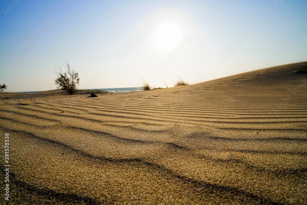 Sand dunes at sunset Sand dunes at sunset