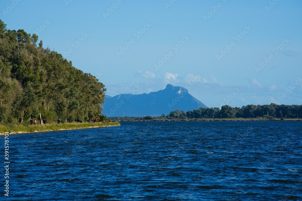 Lake Fogliano and Mount Circeo, Circeo National Park, Italy