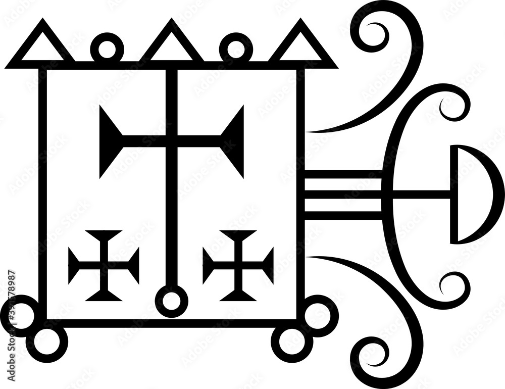 Vector Seal of Orobas Goetic Sigil Daemon Spirit from the Ancient Goetia  Gods and Demons Seals Occult Magic Ritual Symbol Stock Vector | Adobe Stock