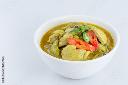 Thai food Green curry with chicken