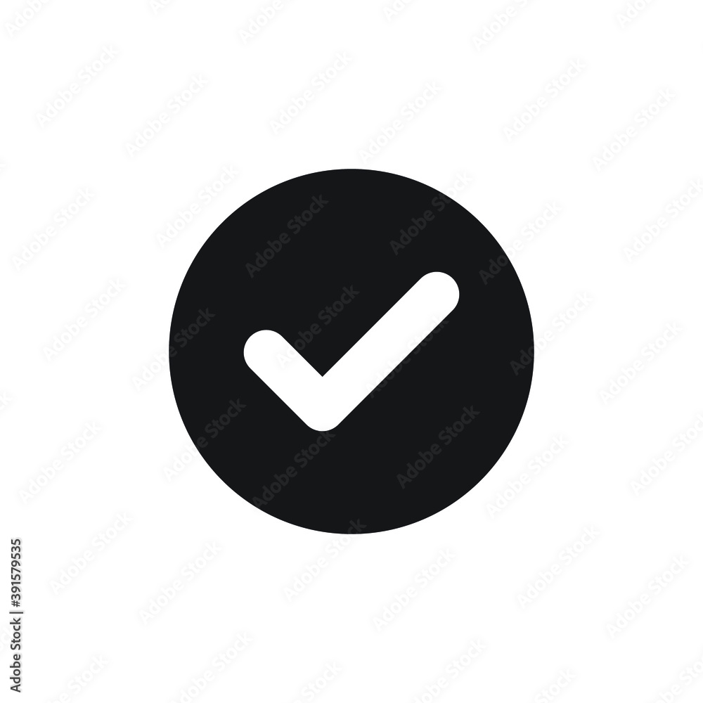 Icon vector graphic of check mark, good for template web Icon vector graphic of check mark, good for template web