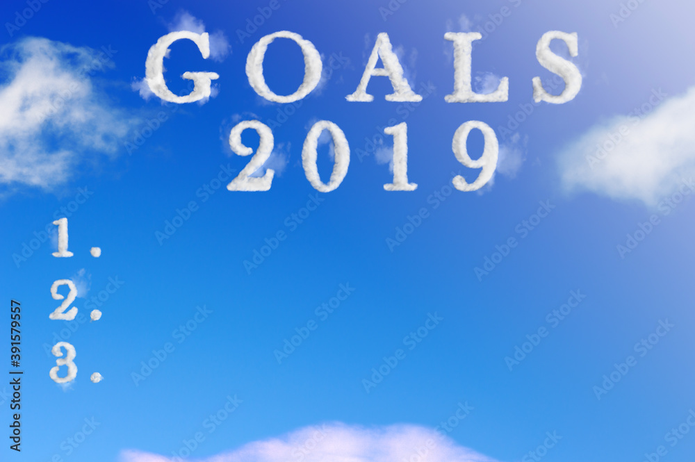 Goals 2019 clouds Goals 2019 clouds