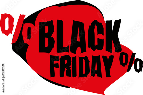 Black Friday sale banner with small fly percentage.