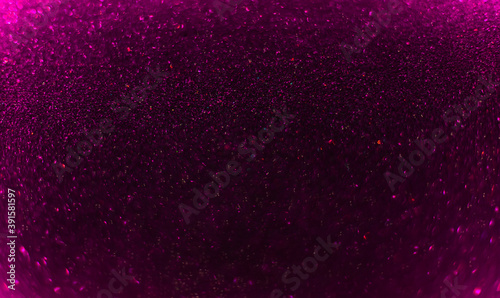 Christmas New Year background, shiny blue purple glitter, blurred bokeh, defocused