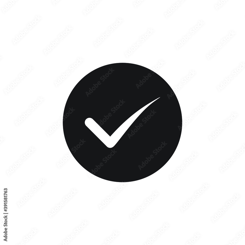Icon vector graphic of check mark, good for template web Icon vector graphic of check mark, good for template web