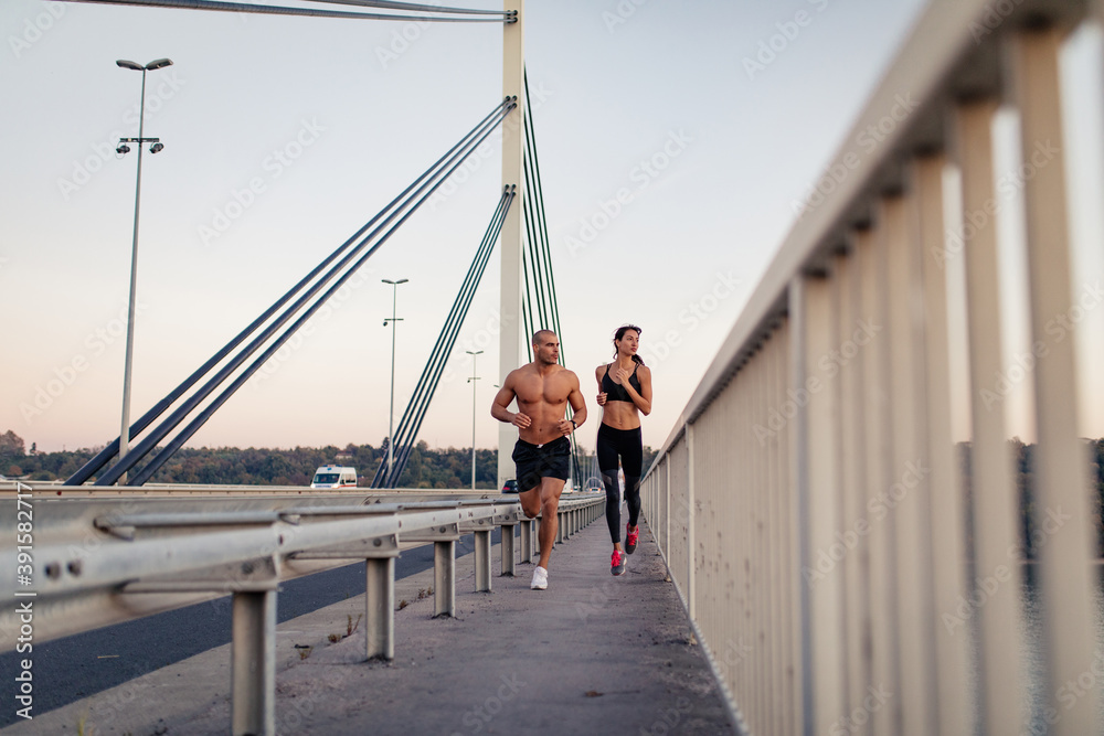 Working on their running goals together Working on their running goals together