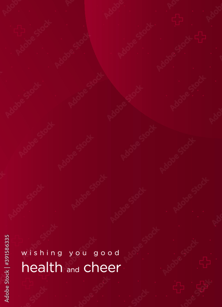 red christmas background holiday card good health and cheer