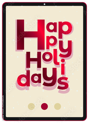 holiday card tablet smart phone facetime