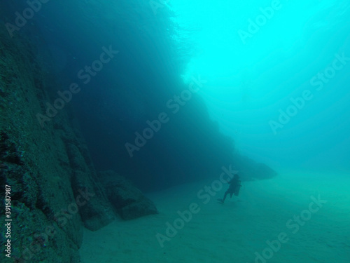 view of a diver in the sea © Mr.Papeete