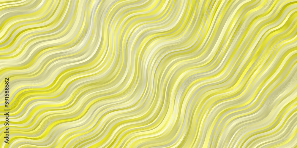 Light Yellow vector pattern with wry lines.