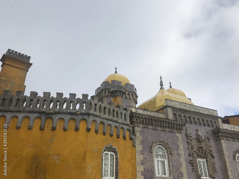 view of Palace of Pena in Sintra, in Lisbon Portugal