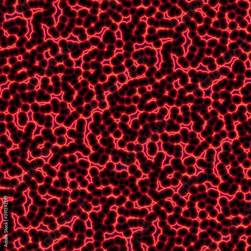 Pink black swirls, texture, bacteria, fluid red background