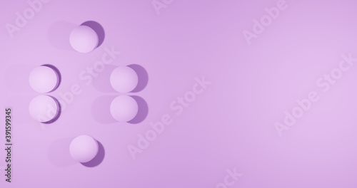 Render with abstract pink background with pills