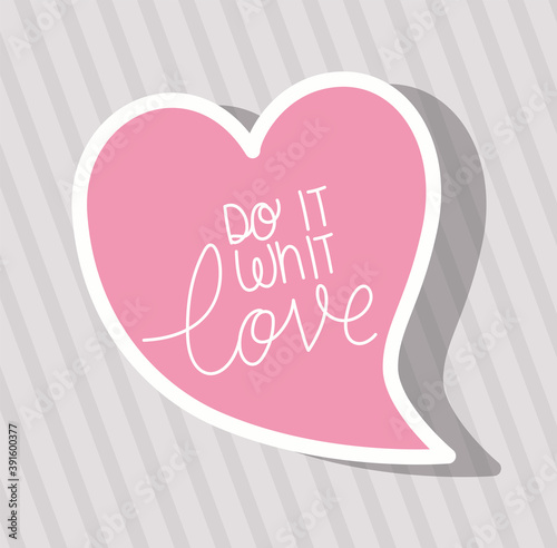 do it with love lettering with colors