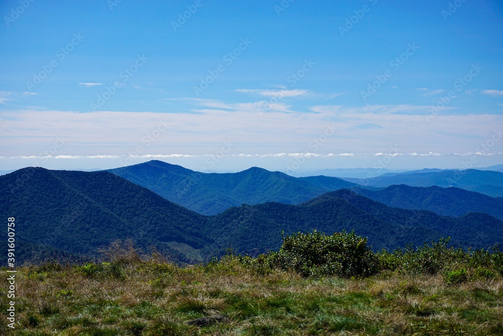 mountain landscape with blue sky