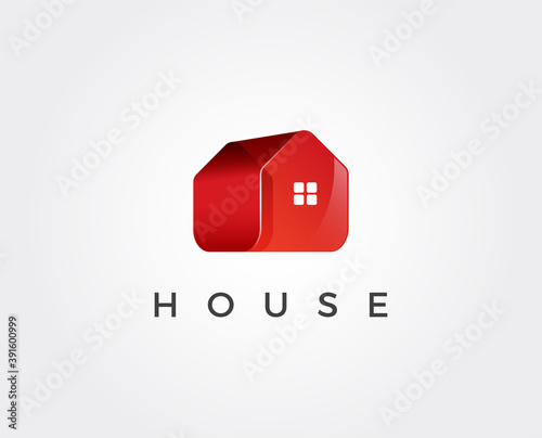 minimal house logo template - vector illustration