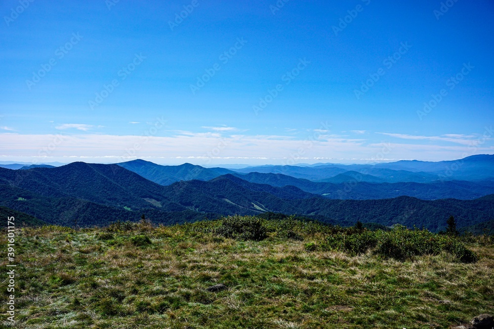 appalachian mountain landscape with sky
