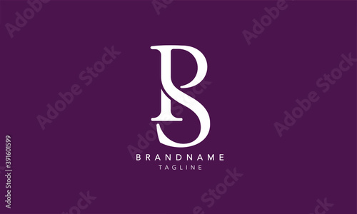 Alphabet letters Initials Monogram logo PS, SP, P and S