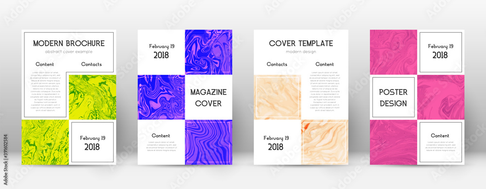 Abstract cover. Likable design template. Suminagas