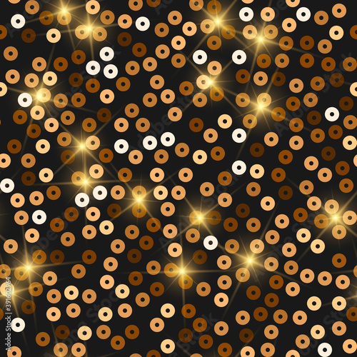 Glitter seamless texture. Admirable red gold parti