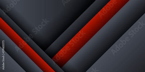 Black red grey abstract presentation background with 3d overlap layers