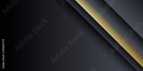 Modern dark gold black grey abstract presentation background. Vector illustration design for presentation, banner, cover, web, flyer, card, poster, wallpaper, texture, slide, magazine