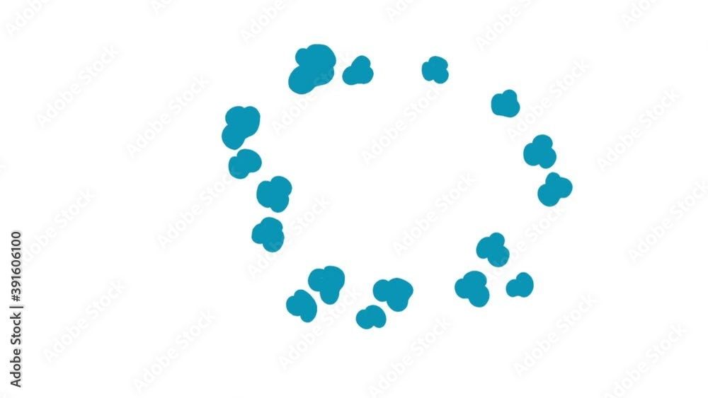 Cartoon bomb explosion. Hand drawn Bomb animation