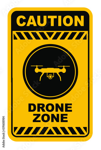 drone zone sign on white background