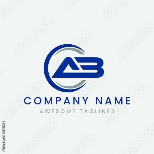Free Download AB letter logo. A, B, BA vector logo template design - GFXLoad