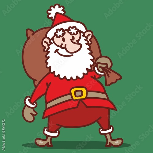 santa claus with sack