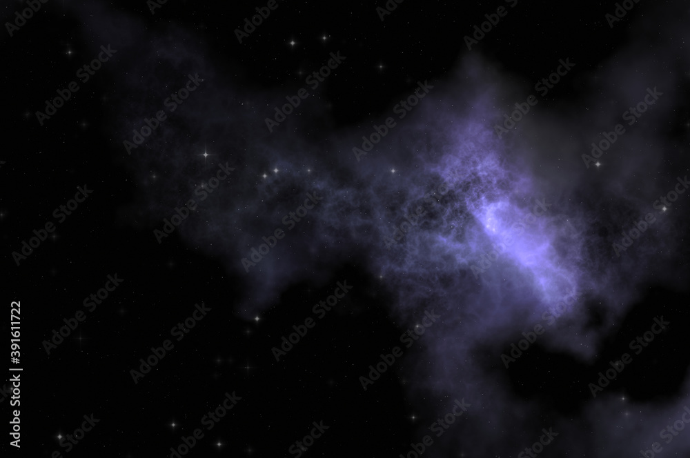Fototapeta premium Star field in galaxy space with colorful nebula. Sci fi background of deep space. Ethereal wallpaper.