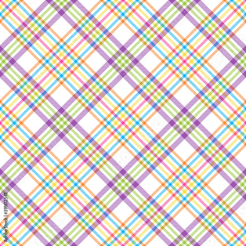 Plaid Seamless Pattern - Colorful plaid repeating pattern design