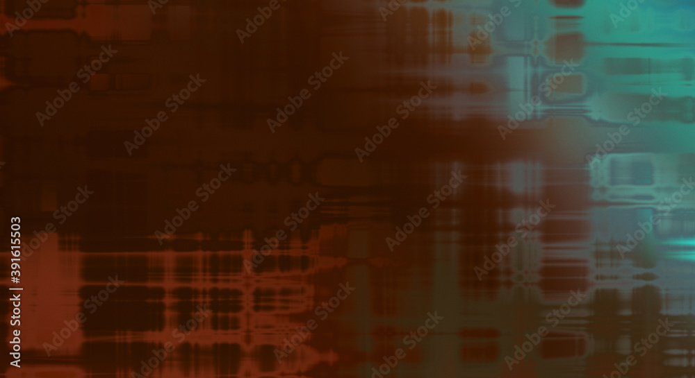 Abstract background. Geometrical elements on aged grunge texture. Graphic illustration with different color patterns.