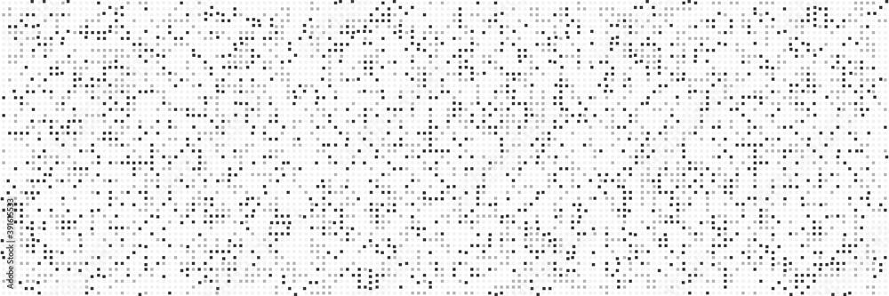 Squares Mosaic background. Pixel pattern. Panorama view. Geometric Abstract backdrop. Simple Background with Squares. Vector illustration