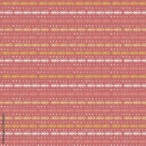 Horizontal doodle lines vector seamless pattern